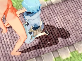 原神耽美-公子x重云激烈性爱-伪娘变装日本亚洲动漫游戏色情男同 asian gay porn biz