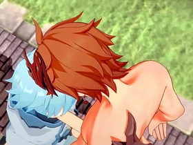 原神耽美-达达利亚x重云口交和肛内射-伪娘cos日本亚洲漫画动漫游戏色情同性 korean gay couple porn